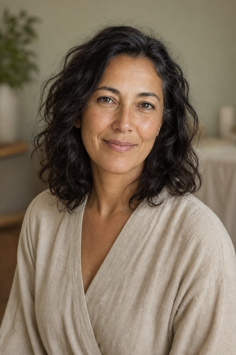 Elowen Hart, founder and lead acupuncturist, in natural light