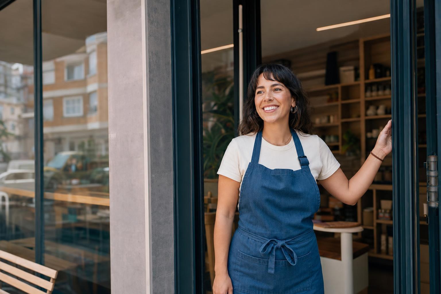 A small-business owner at work