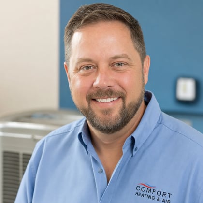 Tom Becker, a home-services contractor, smiling on a job site