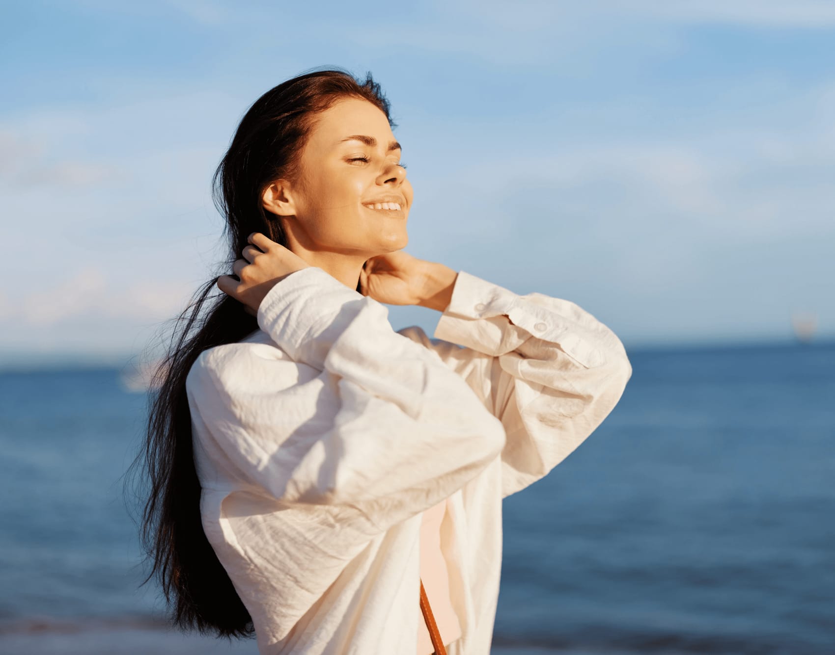 A client finding a moment of calm