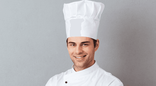 Chef plating a dish