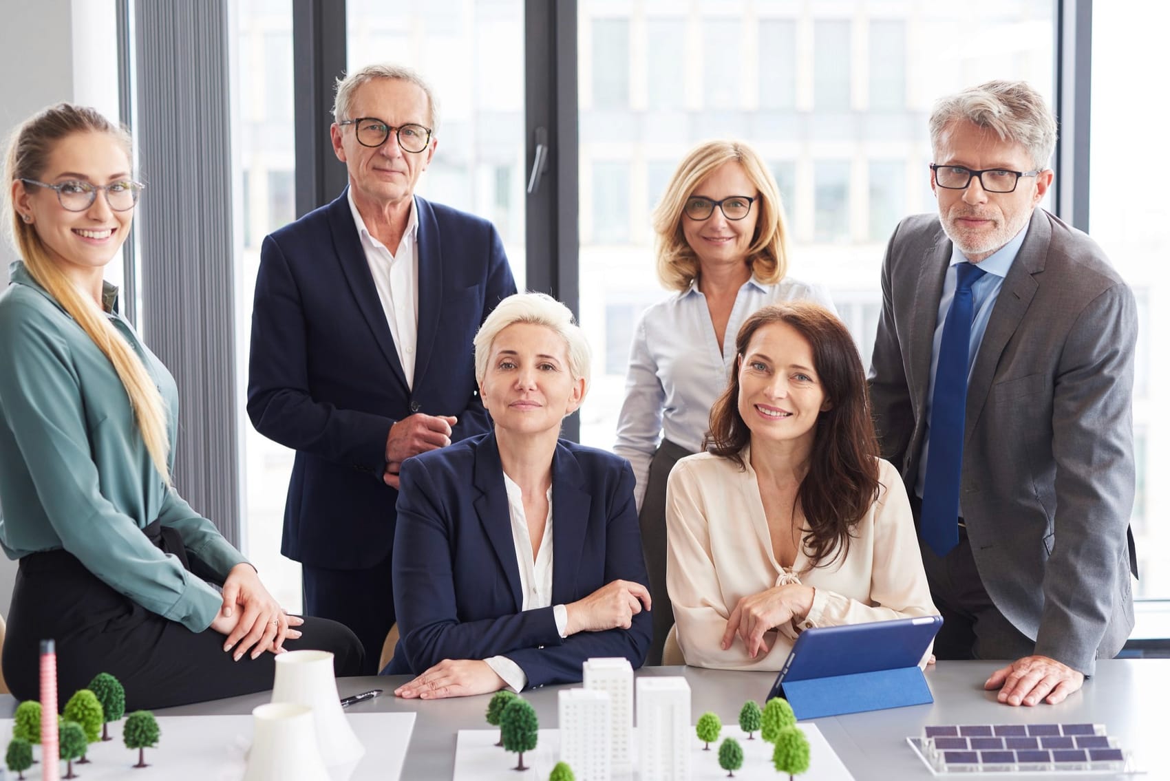 A group of professionals in a meeting